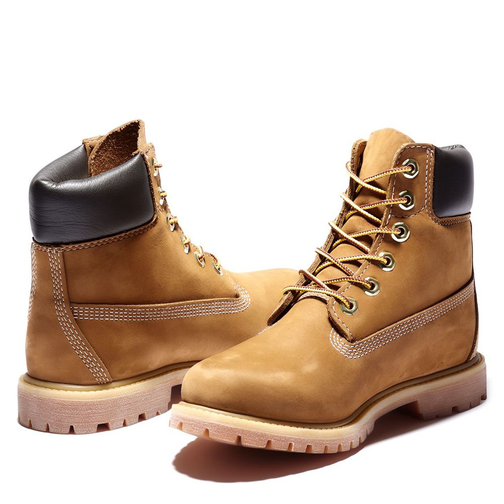 Bototos Timberland Mujer 6-Inch Premium Waterproof Marrones - Chile PBI-025697